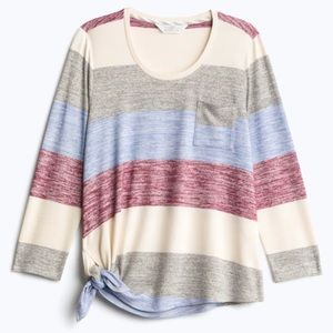 RESERVED 💖 MARKET & SPRUCE Vreelan 1 Pocket Side Knot Knit Top ~ Large